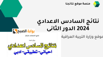 نتائج السادس الاعدادي الدور الثاني 2024 4