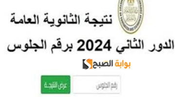 نتيجه الثانويه العامه 2024 الدور الثاني