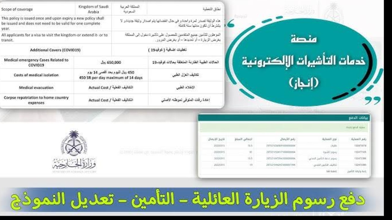 طريقة دفع رسوم انجاز التاشيرات 2024.. قيمة رسوم الزيارة العائلية حسب المدة
