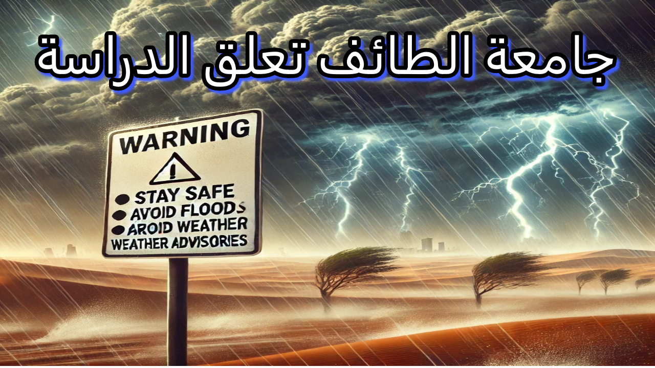 جامعة الطائف تعلق الدراسة الحضورية اليوم وتنتقل للتعليم عن بعد حفاظًا على سلامة الطلاب بسبب الأحوال الجوية