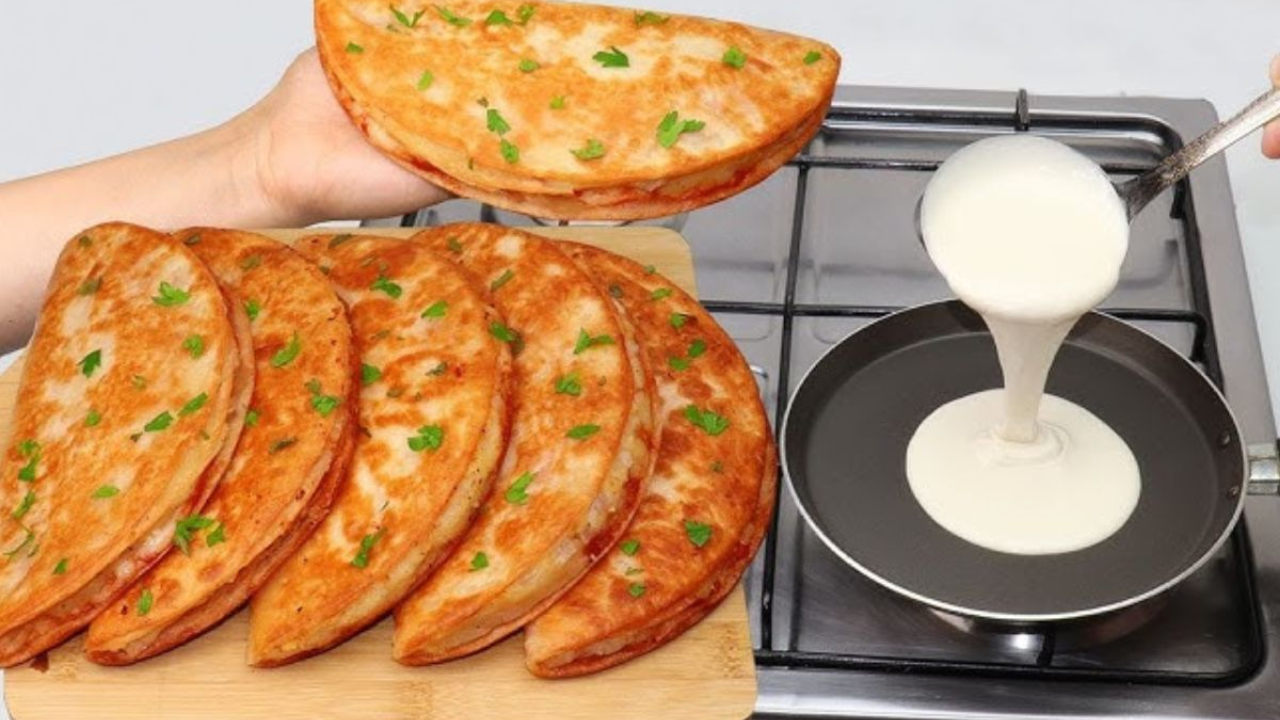 فطائر الطاسة السريعة السائلة لأسرع فطار يمكنك تحضيره بكل سهولة وبدون فرن 2 فطائر الطاسة السريعة السائلة لأسرع فطار يمكنك تحضيره بكل سهولة وبدون فرن