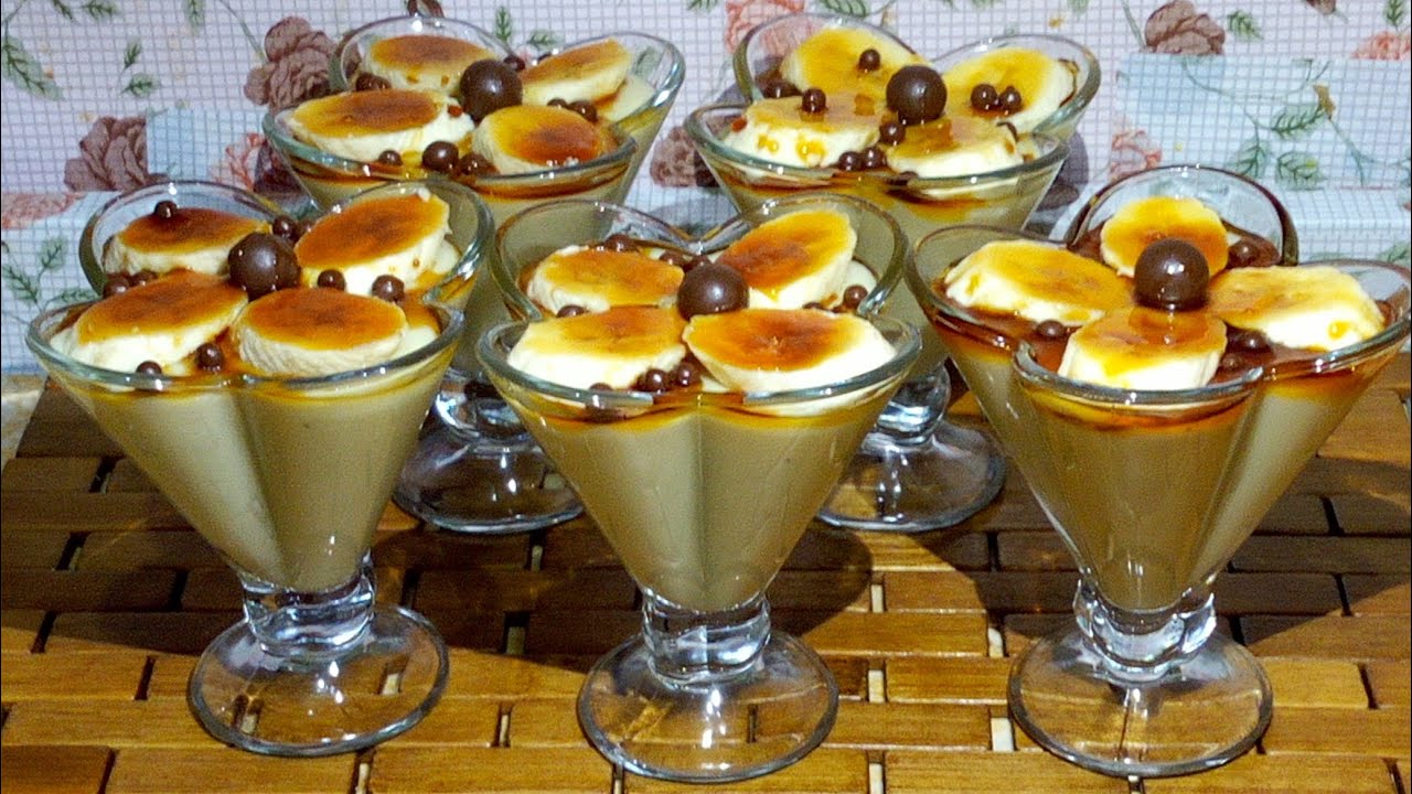 حلوى راقية بمكونات بسيطة بطعم غني وقوام كريمي لا يقاوم الكريم كراميل بالموز بدون مواد حافظة