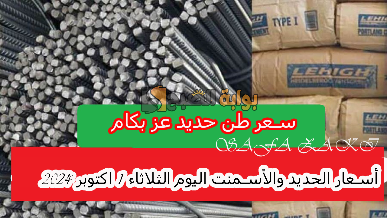 ارتفاع سعر طن حديد عز “.. أسعار الحديد والأسمنت  اليوم الثلاثاء 1 اكتوبر 2024  للمستهلك