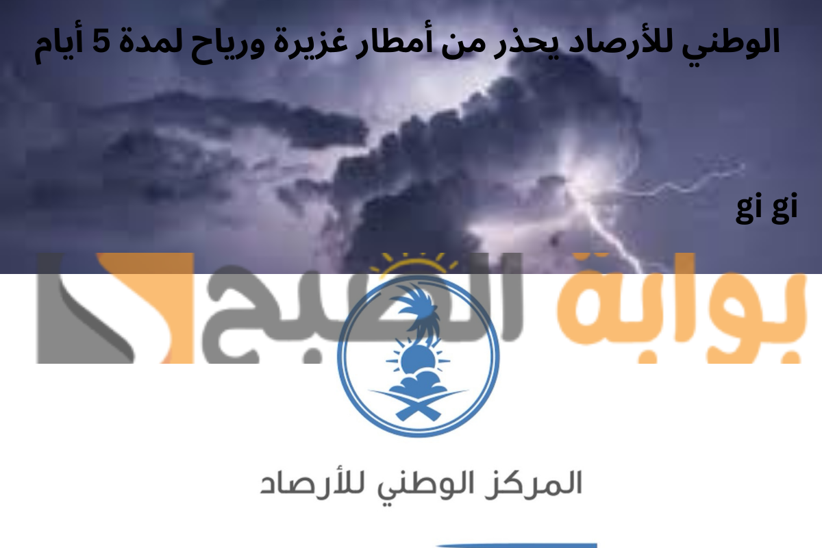 الوطني للأرصاد يحذر من أمطار غزيرة وصواعق رعدية لمدة 5 أيام على مكة المكرمة وجازان ومناطق أخرى