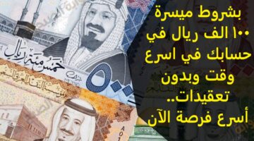 بشروط ميسرة 100 الف ريال في حسابك في اسرع وقت وبدون تعقيدات أسرع فرصة الآن