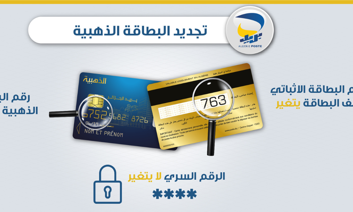 بريد الجزائر توضح طريقة تجديد البطاقة الذهبية 2024 بالجزائر وشروط التجديد eccp.poste.dz