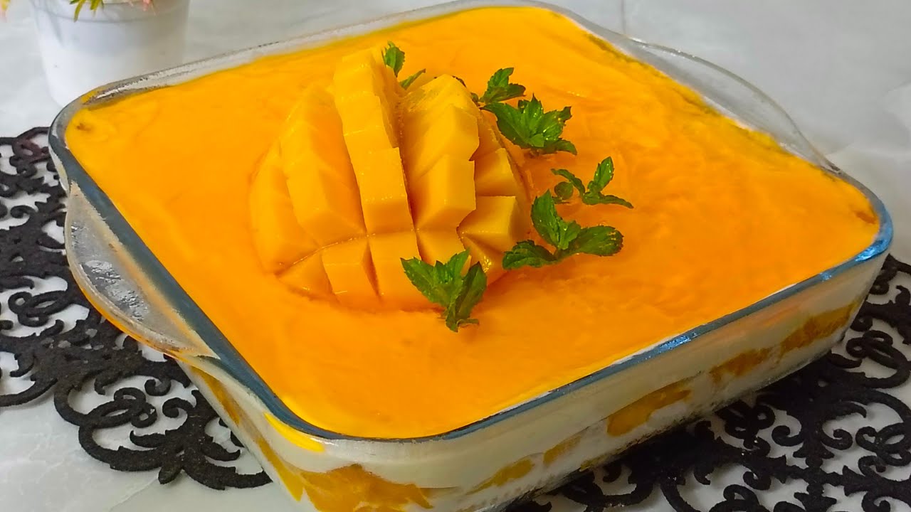 بأربع مكونات فقط تذوقي ألذ حلى المانجو البارد