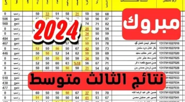 رابط نتائج الثالث متوسط الدور الثالث4