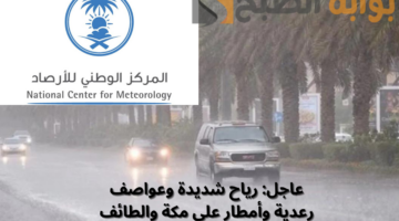 رياح شديدة وعواصف رعدية وأمطار على مكة والطائف ومناطق أخرى
