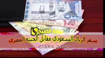 سعر الريال السعودي مقابل الجنيه المصري