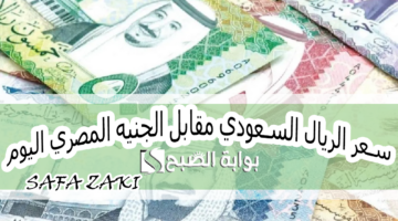 سعر الريال السعودي مقابل الجنيه المصري اليوم 1