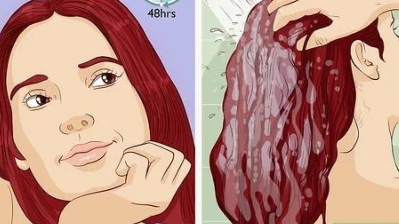 طريقة صبغ الشعر باللون الاحمر في البيت من غير كيماويات وصبغات تحرق شعرك