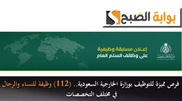 فرص مميزة للتوظيف بوزارة الخارجية السعودية. 112 وظيفة للنساء والرجال في مختلف التخصصات