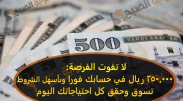 لا تفوت الفرصة 250000 ريال في حسابك فورا وبأسهل الشروط – تسوق وحقق كل احتياجاتك اليوم 1