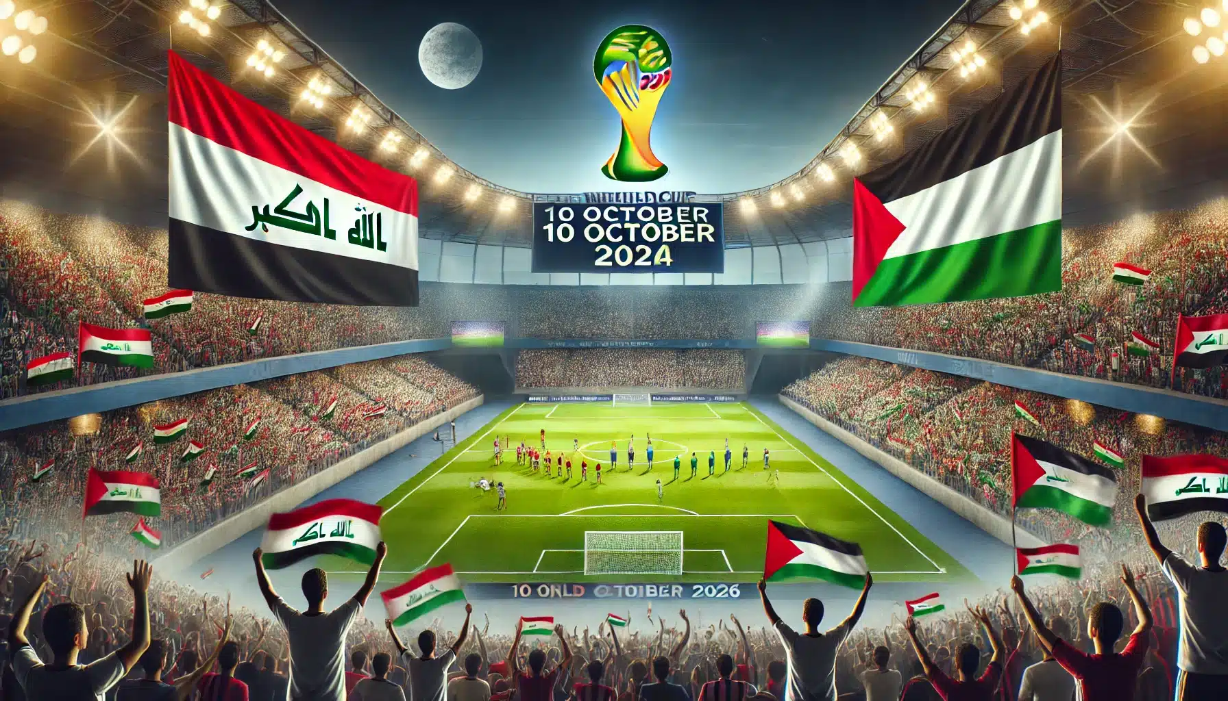 متى لعبة العراق القادمة أمام فلسطين في تصفيات كأس العالم 2026 والقنوات المفتوحة الناقلة؟