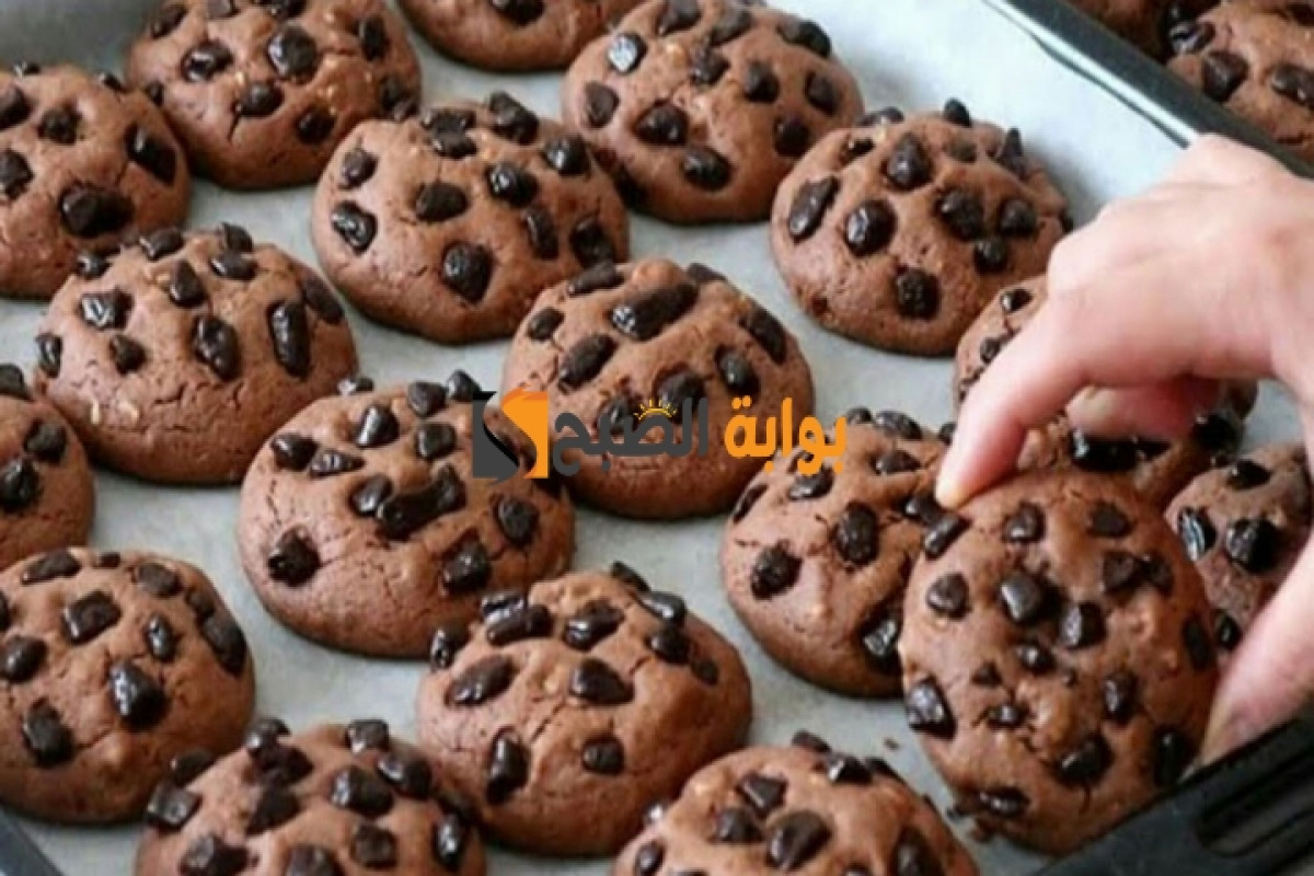 مقرمش وطعمه خطير طريقة عمل الكوكيز بالشوكولاتة
