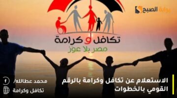 الاستعلام عن تكافل وكرامة بالرقم القومي
