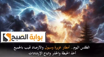 الطقس اليوم. أمطار غزيرة وسيول والأرصاد تهيب بالجميع أخذ الحيطة والحذر واتباع الإرشادات