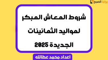 المعاش المبكر لمواليد الثمانينات