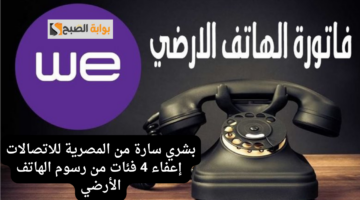 بشري سارة من المصرية للاتصالات. إعفاء 4 فئات من رسوم الهاتف الأرضي