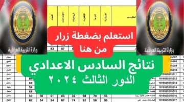 رابط نتائج السادس الاعدادي 2024 الدور الثالث موقع ملازمنا نتائجنا 1