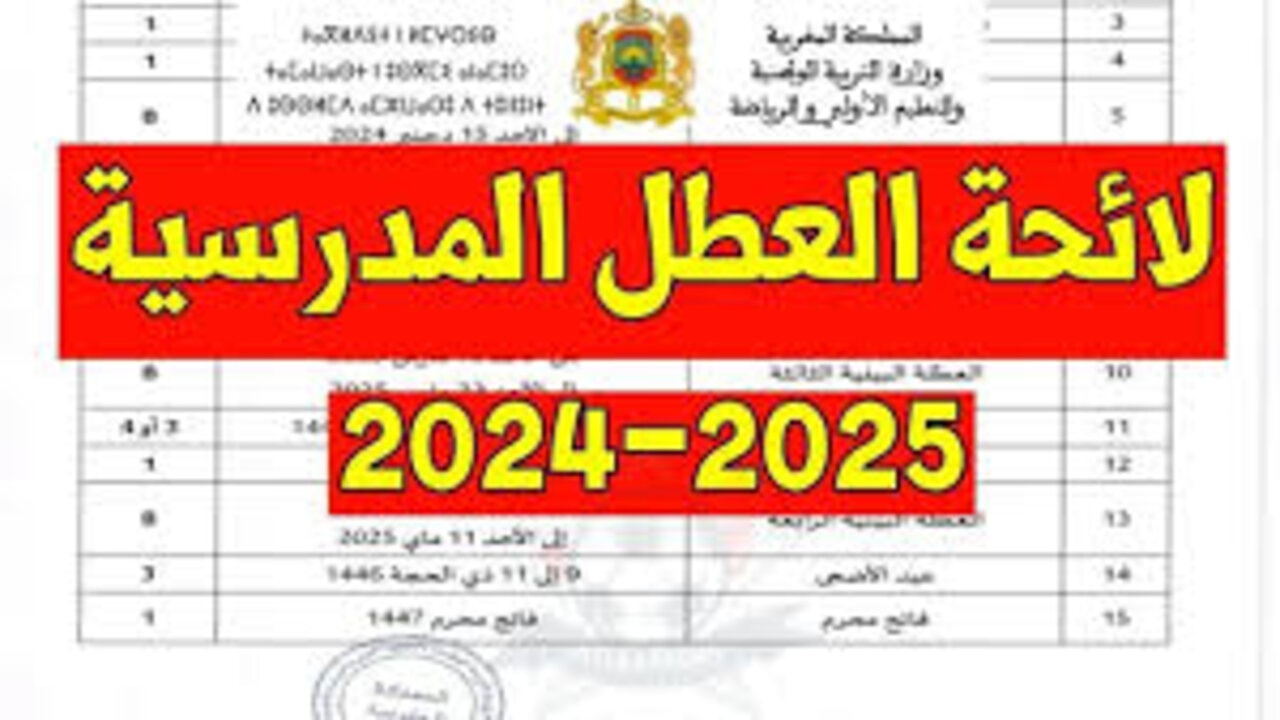 وزارة التربية الوطنية تُعلن رزنامة العطل المدرسية في المغرب للعام الدراسي الجديد 2025