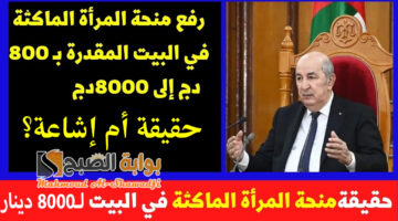 زيادة منحة المرأة الماكثة إلى 8000 دينار حقيقة أم إشاعة؟. الوكالة الوطنية للتشغيل تُجيب