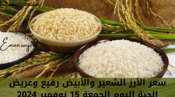 سعر الأرز الشعير والأبيض رفيع وعريض الحبة اليوم الجمعة 15 نوفمبر 2024