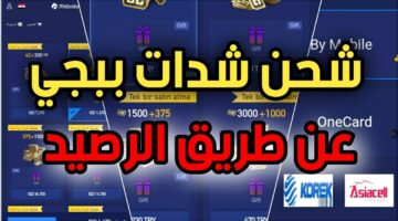 شحن ببجي مويايل عن طريق الرصيد