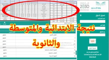 نتائج الطلاب نظام نور 1446