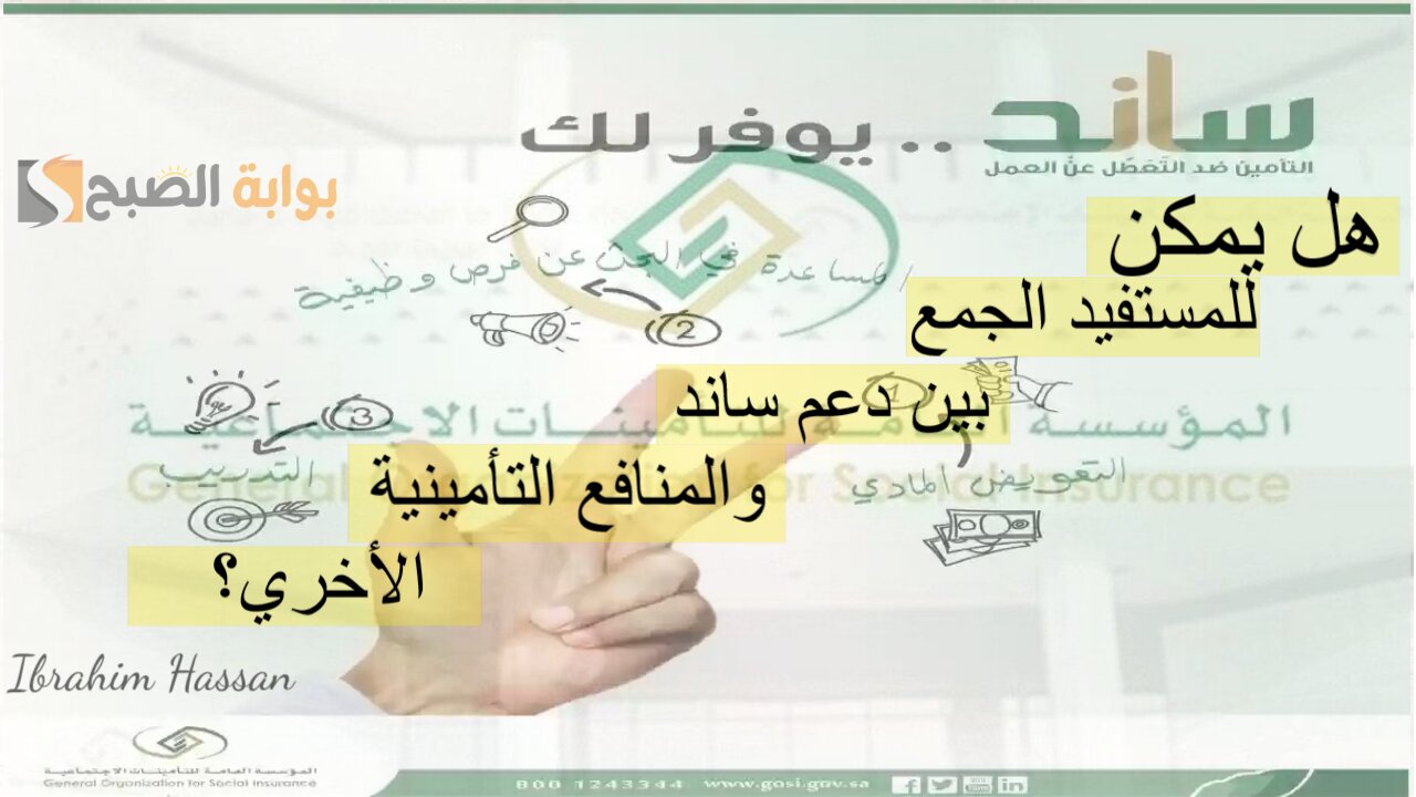 هل يمكن للمستفيد الجمع بين دعم ساند والمنافع التأمينية الأخري؟ التأمينات توضح 2 هل يمكن للمستفيد الجمع بين دعم ساند والمنافع التأمينية الأخري؟ التأمينات توضح
