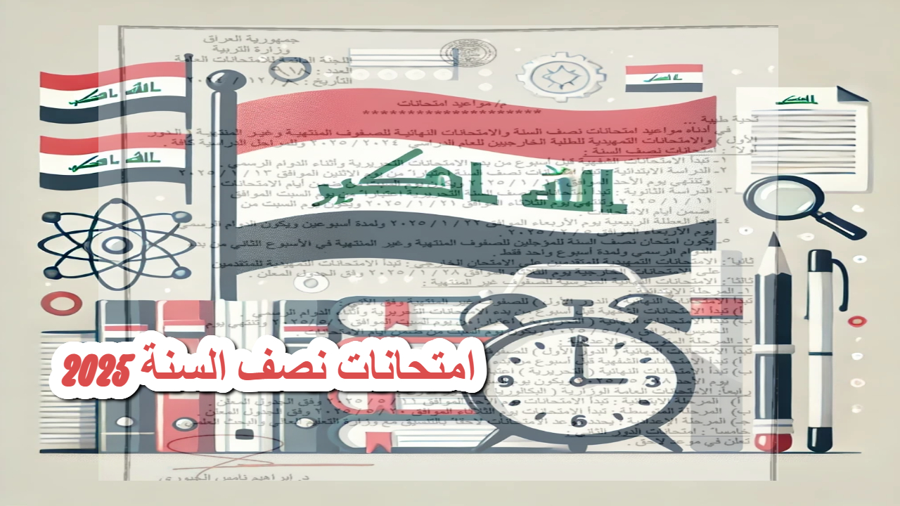 التربية العراقية .. الجدول الرسمي امتحانات نصف السنة 2025 .. خطط واستعد الآن