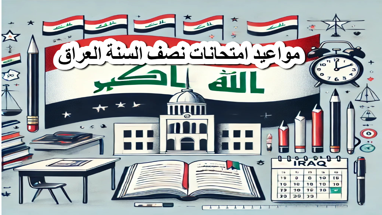 التربية العراقية .. جدول امتحانات نصف السنة في العراق 2025 .. كل المواعيد والتفاصيل هنا 2 التربية العراقية .. جدول امتحانات نصف السنة في العراق 2025 .. كل المواعيد والتفاصيل هنا