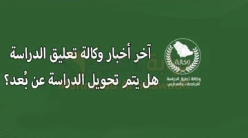 آخر أخبار وكالة تعليق الدراسة. هل يتم تحويل الدراسة عن بُعد؟