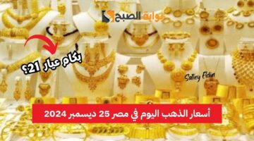 أسعار الذهب اليوم في مصر 25 ديسمبر