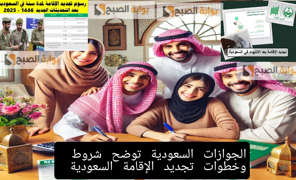 شروط وخطوات تجديد الإقامة السعودية بعد تحديد مهلة 3 أيام قبل الغرامات 5 شروط وخطوات تجديد الإقامة السعودية بعد تحديد مهلة 3 أيام قبل الغرامات