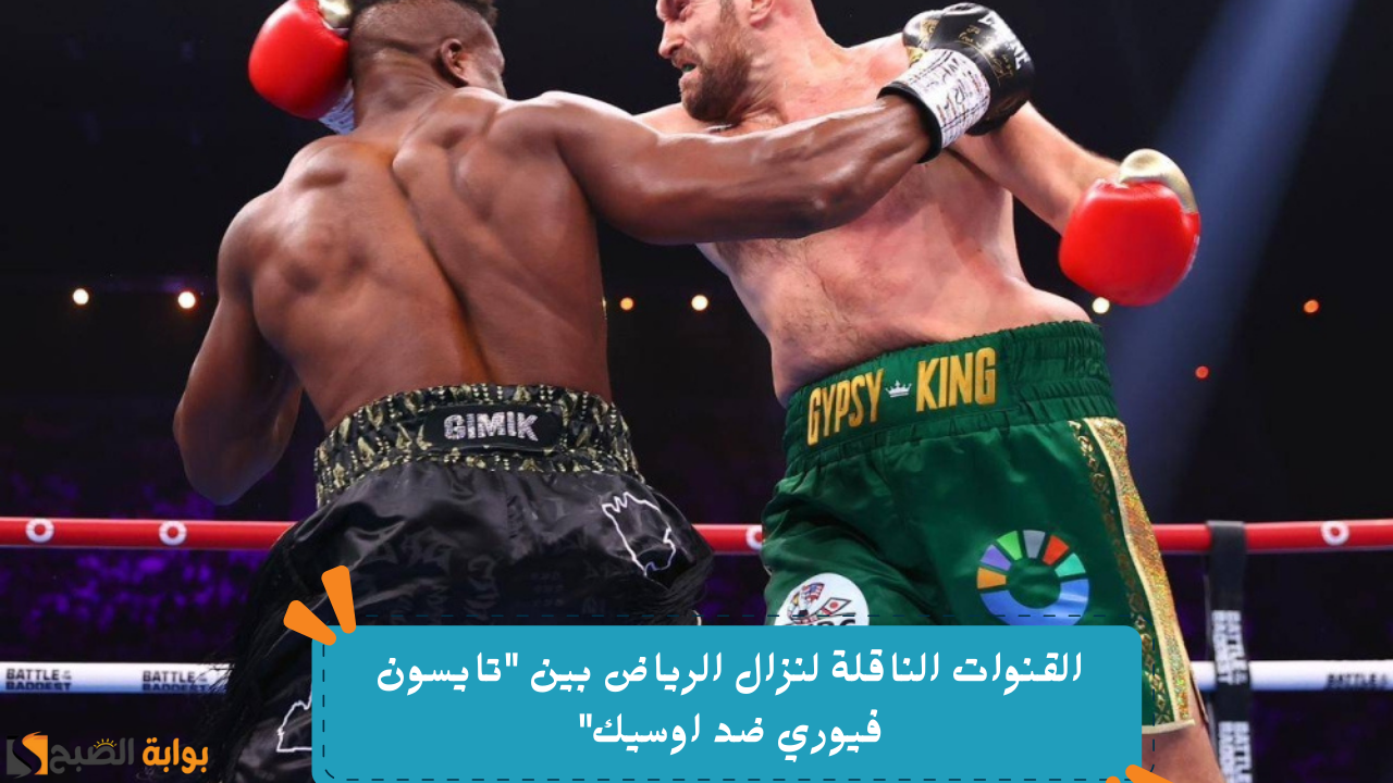 “الكل يترقب”.. تردد القنوات الناقلة لنزال تايسون فيوري ضد أولكسندر أوسيك اليوم Usyk vs Fury 2 في بطولة العالم للوزن الثقيل