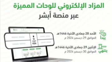 المرور السعودي يطرح مزاد اللوحات الإلكتروني اليوم الأحد عبر أبشر 1