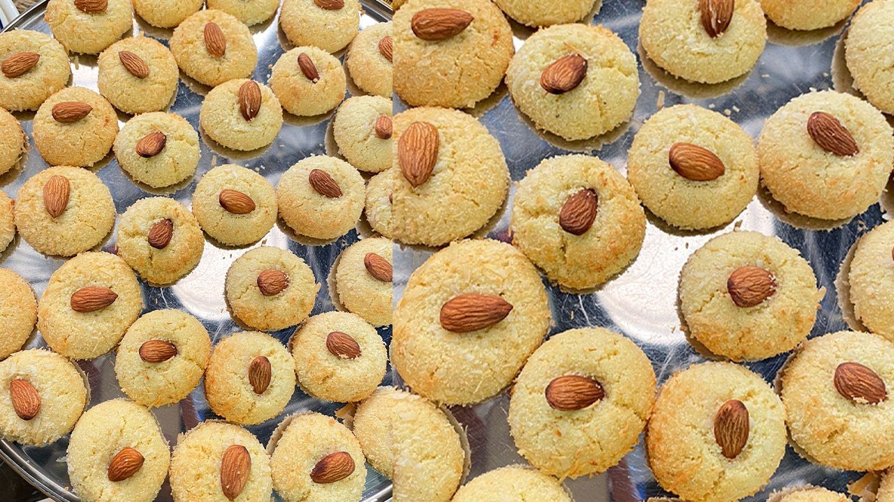لذة لا تقاوم .. حضري بسكويت السميد بجوز الهند في دقائق بخطوات سهلة