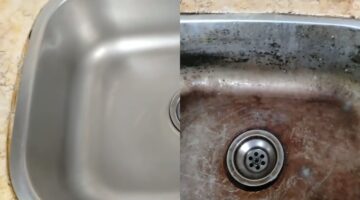تنظيف حوض المطبخ 1
