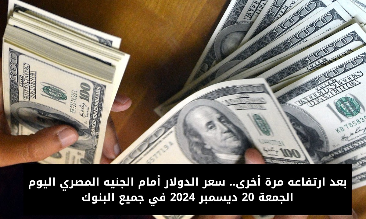 بعد ارتفاعه مرة أخرى.. سعر الدولار أمام الجنيه المصري اليوم الجمعة 20 ديسمبر 2024 في جميع البنوك 2 بعد ارتفاعه مرة أخرى.. سعر الدولار أمام الجنيه المصري اليوم الجمعة 20 ديسمبر 2024 في جميع البنوك