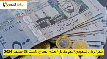 سعر الريال السعودي اليوم مقابل الجنيه المصري السبت 28 ديسمبر 2024