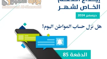 شاملًا الدعم الإضافي. هل نزل حساب المواطن اليوم؟ الدفعة 85 البرنامج يُجيب
