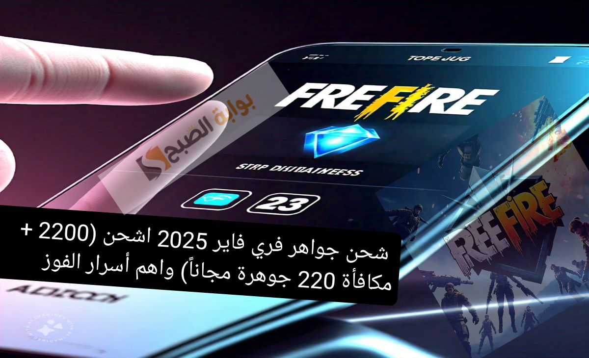 شحن جواهر فري فاير 2025 اشحن (2200 + مكافأة 220 جوهرة مجاناً) واهم أسرار الفوز