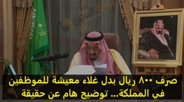 صرف 800 ريال بدل غلاء معيشة للموظفين في المملكة