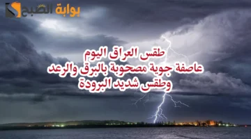 طقس العراق اليوم. عاصفة جوية مصحوبة بالبرق والرعد وطقس شديد البرودة في مختلف المناطق