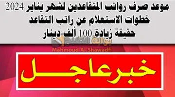 موعد صرف رواتب المتقاعدين لشهر يناير 2025 خطوات الاستعلام حقيقة زيادة 100 ألف دينار عراقي