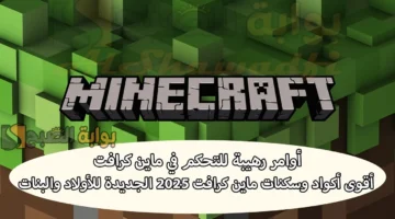 أوامر رهيبة للتحكم في Minecraft. أقوى أكواد وسكنات ماين كرافت 2025 الجديدة للأولاد والبنات
