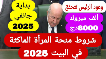 التسجيل في منحة المرأة الماكثة في البيت بالجزائر 2025 2