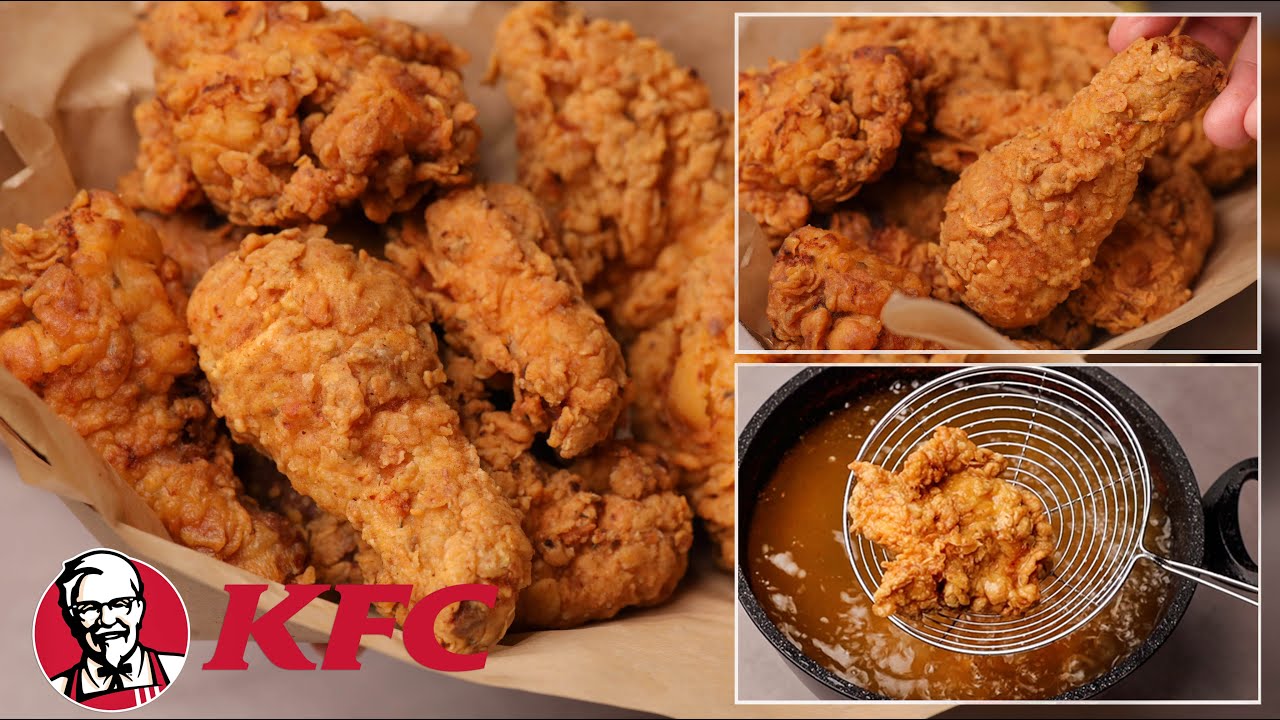 طريقة عمل الفرايد تشكين بسر تتبيلة KFC الاصليه بقوام مقرمش من الخارج وطري من الداخل